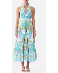 CAMILLA - Ruffle Neck Halter Dress Dial Up The Tiles - Lyst