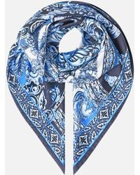 CAMILLA - Printed Silk Twill Square Scarf A Tiled Wonderland - Lyst