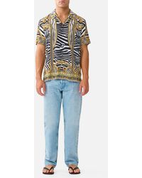 CAMILLA - Short Sleeve Camp Collared Shirt Zig Zag Zoo - Lyst