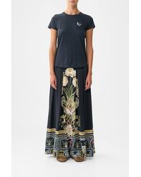 CAMILLA - Slim Fit Round Neck T-Shirt Ottoman Elegance - Lyst