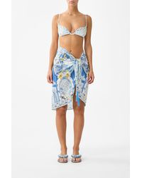 CAMILLA - Woven Short Sarong With Tassels - Lyst