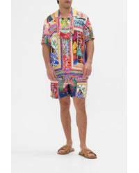 CAMILLA - Short Sleeve Camp Collared Shirt Roeqiyas Realm - Lyst