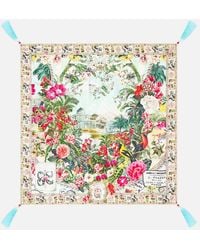 CAMILLA - Large Square Cushion La Belle Botanique - Lyst