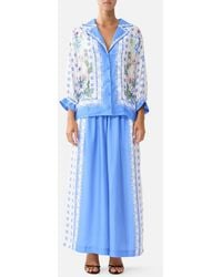 CAMILLA - Shirt With Gathered Cuff Midsummer Mosaics - Lyst