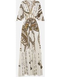 CAMILLA - Waisted Dress With Hem Ruffle Goddess Energy - Lyst