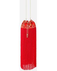 CAMILLA - Drawstring Pouch With Fringing Olé Olé - Lyst