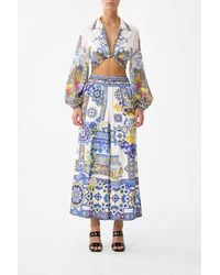 CAMILLA - Cropped Wide Leg Panel Pant - Lyst