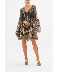 CAMILLA - A-Line Gathered Panel Dress With Lace Trims Dynasty Daze - Lyst