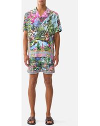 CAMILLA - Short Sleeve Camp Collared Shirt Turkish Delight - Lyst