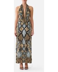 CAMILLA - Deep Cowl Plunge Dress Animalia Heirlooms - Lyst