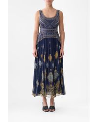 CAMILLA - Jersey Tank Dress With Contrast Skirt The Imperial Gate - Lyst