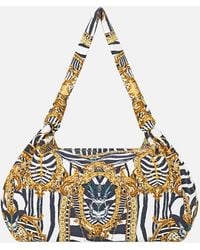 CAMILLA - Slouch Shoulder Bag With Knot Details Zig Zag Zoo - Lyst