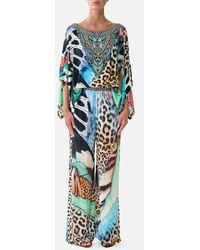 CAMILLA - Straight Leg Jersey Pants With Side Panels Butterfly Bohemia - Lyst