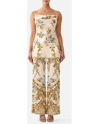 CAMILLA - Cowl Neck Cami With Lace A Certain Je Ne Sais Quoi - Lyst