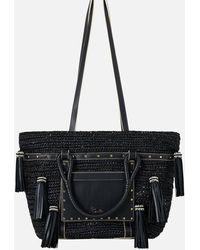 CAMILLA - Raffia Tote With Tassels Solid - Lyst