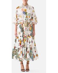 CAMILLA - Tie Front Shirt With Sleeve Frill Magic Of The Mercado - Lyst