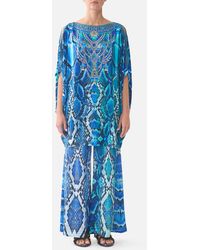 CAMILLA - Bat Sleeve Kaftan With Cold Shoulder The Sapphire Serpent - Lyst