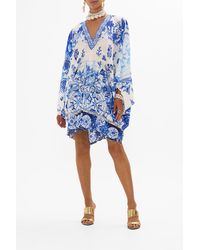 CAMILLA - T Shape Short Kaftan Immortal Ink - Lyst