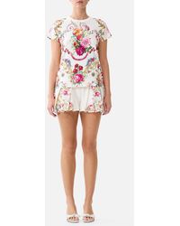 CAMILLA - Slim Fit Round Neck T-Shirt Torero Libertine - Lyst
