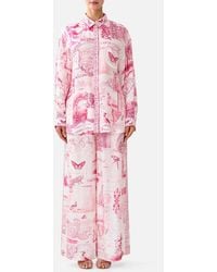 CAMILLA - Long Sleeve Oversized Shirt With Pocket Journal De Voyage - Lyst