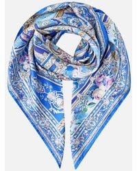 CAMILLA - Printed Silk Twill Square Scarf Ottoman Opulence - Lyst