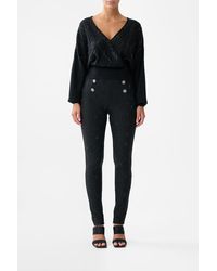CAMILLA - Surplice Neck Knit Jumper Solid - Lyst