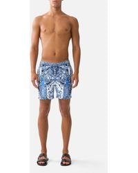 CAMILLA - Mid Length Boardshort With Fixed Waist A Tiled Wonderland - Lyst