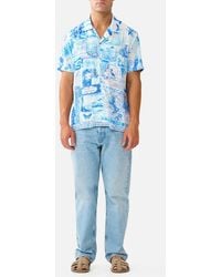 CAMILLA - Short Sleeve Camp Collared Shirt Journal De Voyage - Lyst