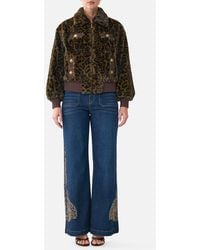 CAMILLA - Faux Fur Bomber With Pocket Details Fiesta, Siesta, Repeat - Lyst