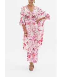CAMILLA - Gathered Waist Kaftan Botanical Novella - Lyst