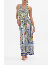 CAMILLA - Halterneck Jumpsuit With Tie Neck Wall To Wall Wonders - Lyst
