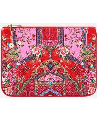 CAMILLA - Small Canvas Clutch Heirloom Empire - Lyst