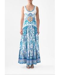 CAMILLA - Jersey Tank Dress With Contrast Skirt Isnik Lullaby - Lyst