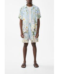 CAMILLA - Long Walk Short With Elastic Back Floral Freefall - Lyst