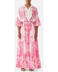 CAMILLA - High Waisted Tiered Skirt Livin La Vida Rosa - Lyst