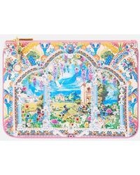 CAMILLA - Small Canvas Clutch Navàs Nouveau - Lyst