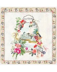 CAMILLA - Small Square Cushion La Belle Botanique - Lyst