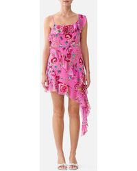 CAMILLA - Asymmetric Hem Ruffle Dress Matadora Flora - Lyst