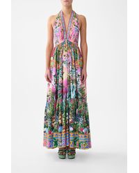 CAMILLA - Ruffle Hem Halter Dress Turkish Delight - Lyst