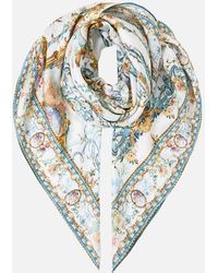 CAMILLA - Large Crystalled Silk Square Scarf Ballad Of The Bibliothèque - Lyst