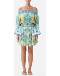 CAMILLA - Off Shoulder Short Dress Dial Up The Tiles - Lyst
