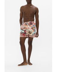 CAMILLA - Mid Length Boardshort With Elastic Waist Notes From The Road - Lyst