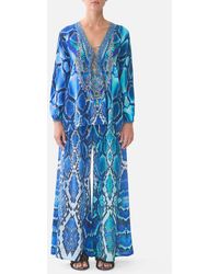 CAMILLA - Lace Up Blouse The Sapphire Serpent - Lyst