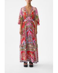 CAMILLA - Waisted Dress With Hem Ruffle - Lyst