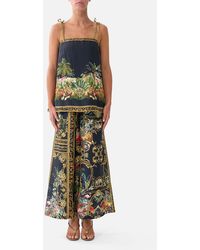 CAMILLA - Cropped Wide Leg Panel Pant Palace Zoology - Lyst