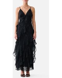 CAMILLA - Asymmetrical Ruffle Slip Dress Night Garden - Lyst