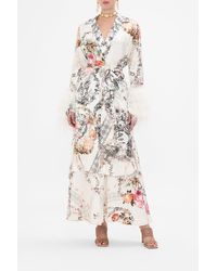 CAMILLA - Split Cuff Soft Coat With Feathers De Haar Memoirs - Lyst