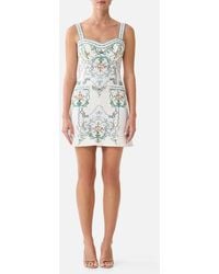 CAMILLA - Fitted Short Dress With Topstitching Ballad Of The Bibliothèque - Lyst