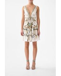 CAMILLA - Shirred Waist Detail Mini Dress - Lyst