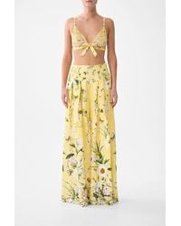CAMILLA - Scalloped Edge Tri Bralette With Bow Front Daisy Chains - Lyst